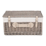 Wicker 51cm Antique Wash Picnic Basket | White