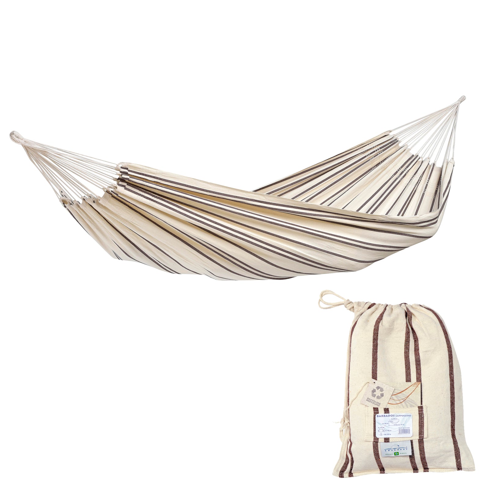 Barbados Hammock Hanging Set Cappuccino