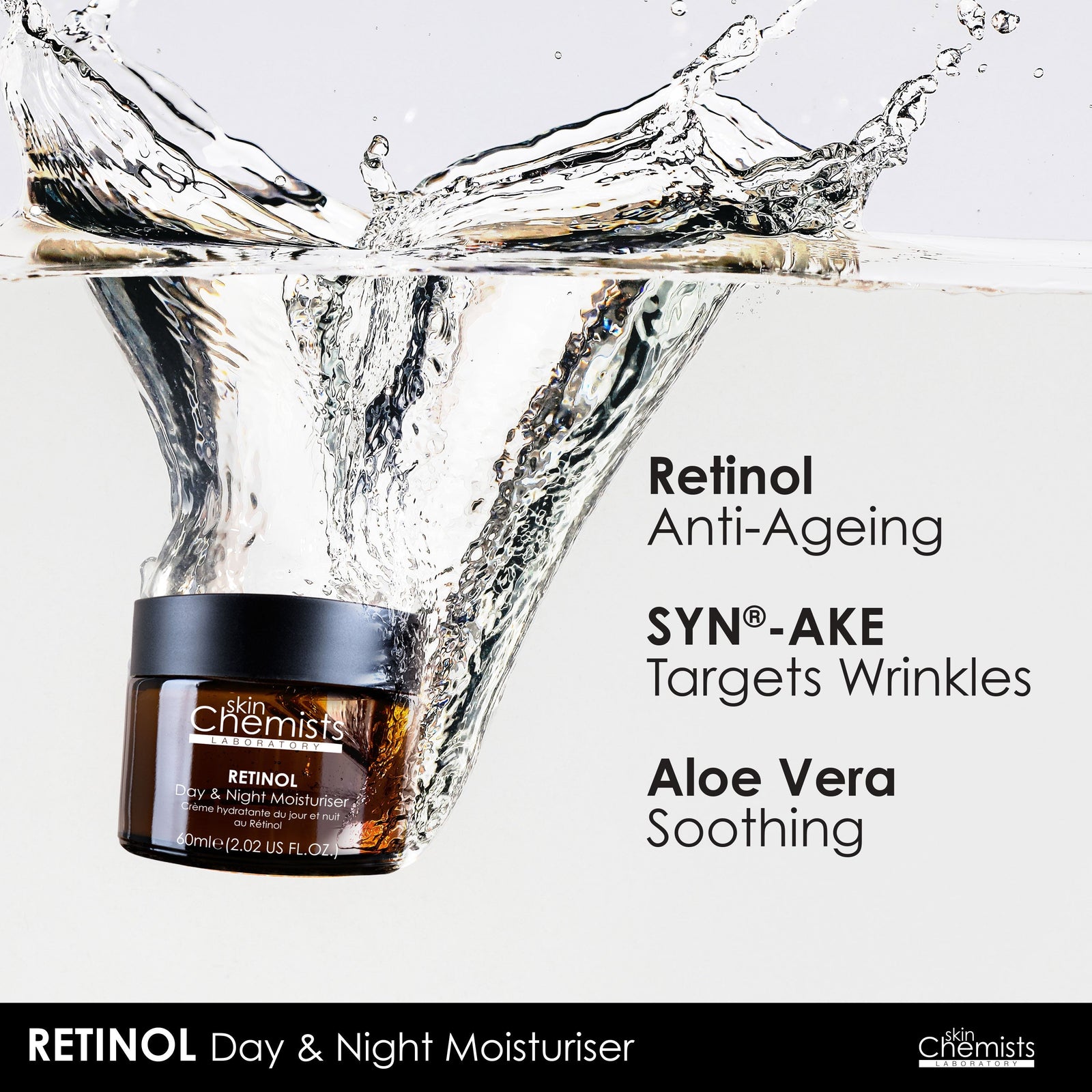 skinChemists Professional Anti-ageing Retinol Night Moisturiser With Syn®-ake 60ml