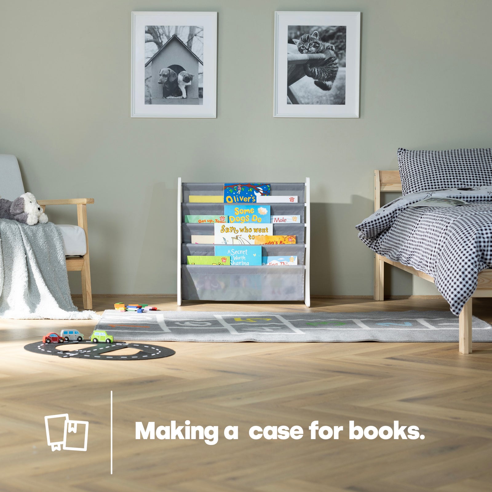 Childrens Bookcase - Slate