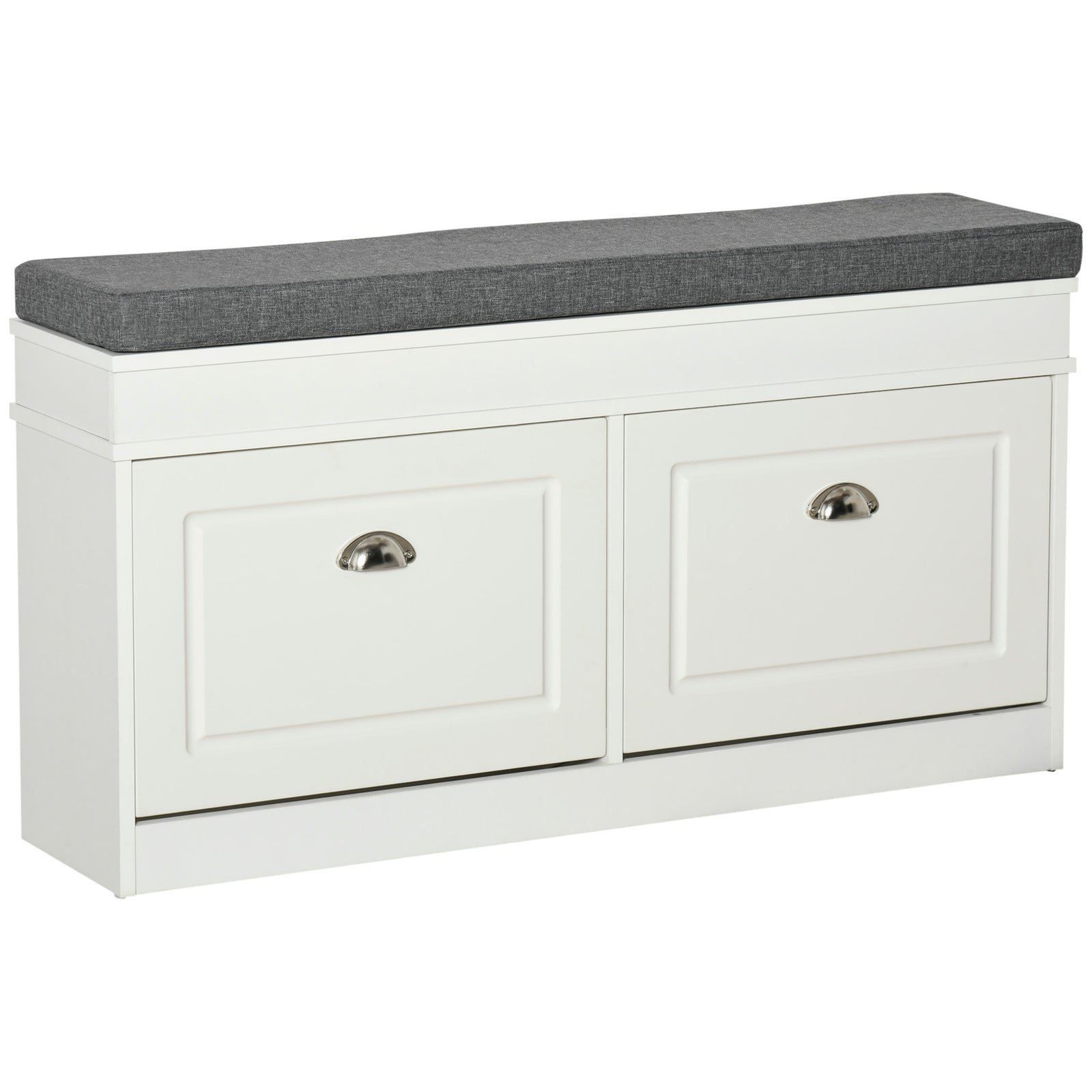 Shoe Storage Bench With Seat Cushion Cabinet Organizer