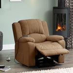 Ellington Boucle Fabric Electric Lift Assist Recliner With Massage And Heat | 1 | Pale Brown