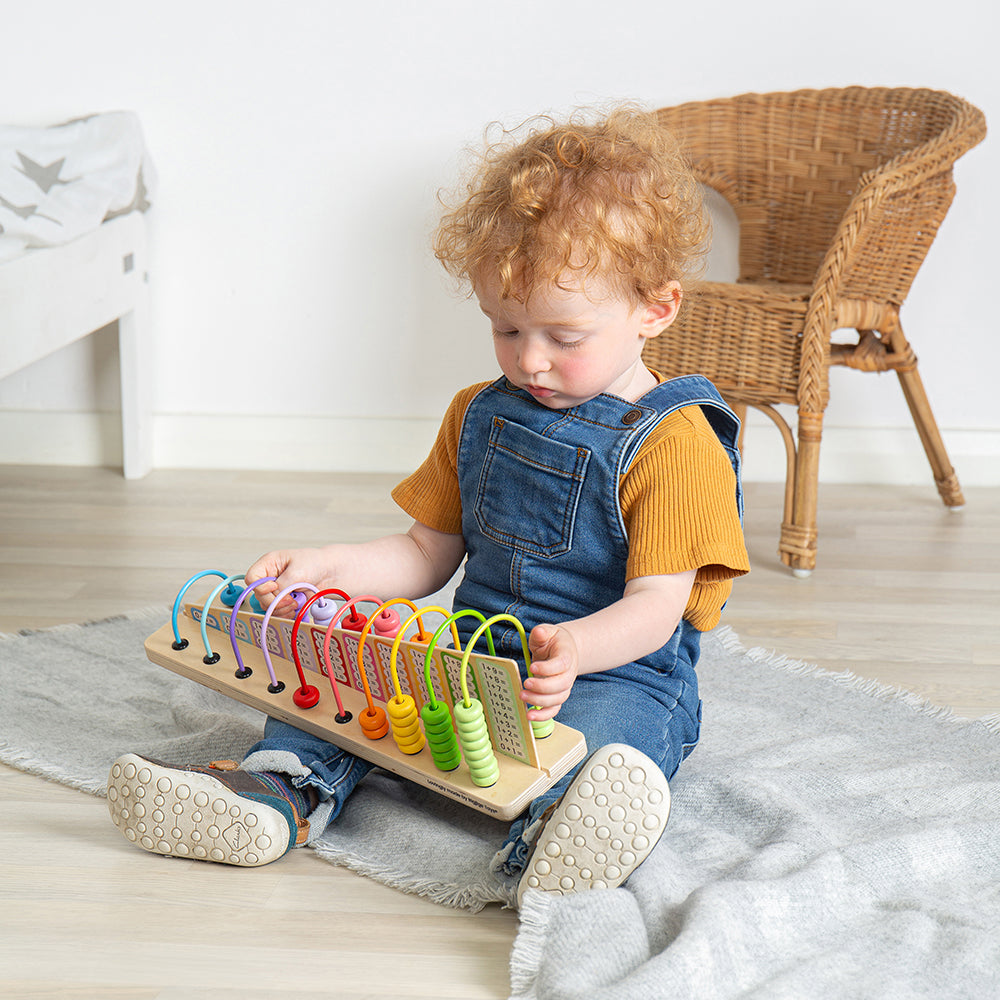 Wooden Colourful Rainbow Counting Abacus