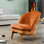 Mateo Fabric Accent Chair | Orange