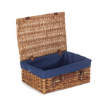 Wicker 35cm Light Steamed Picnic Basket | Blue