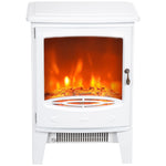 Electric Fireplace Freestanding With Realistic Flame Effect | One Size | White