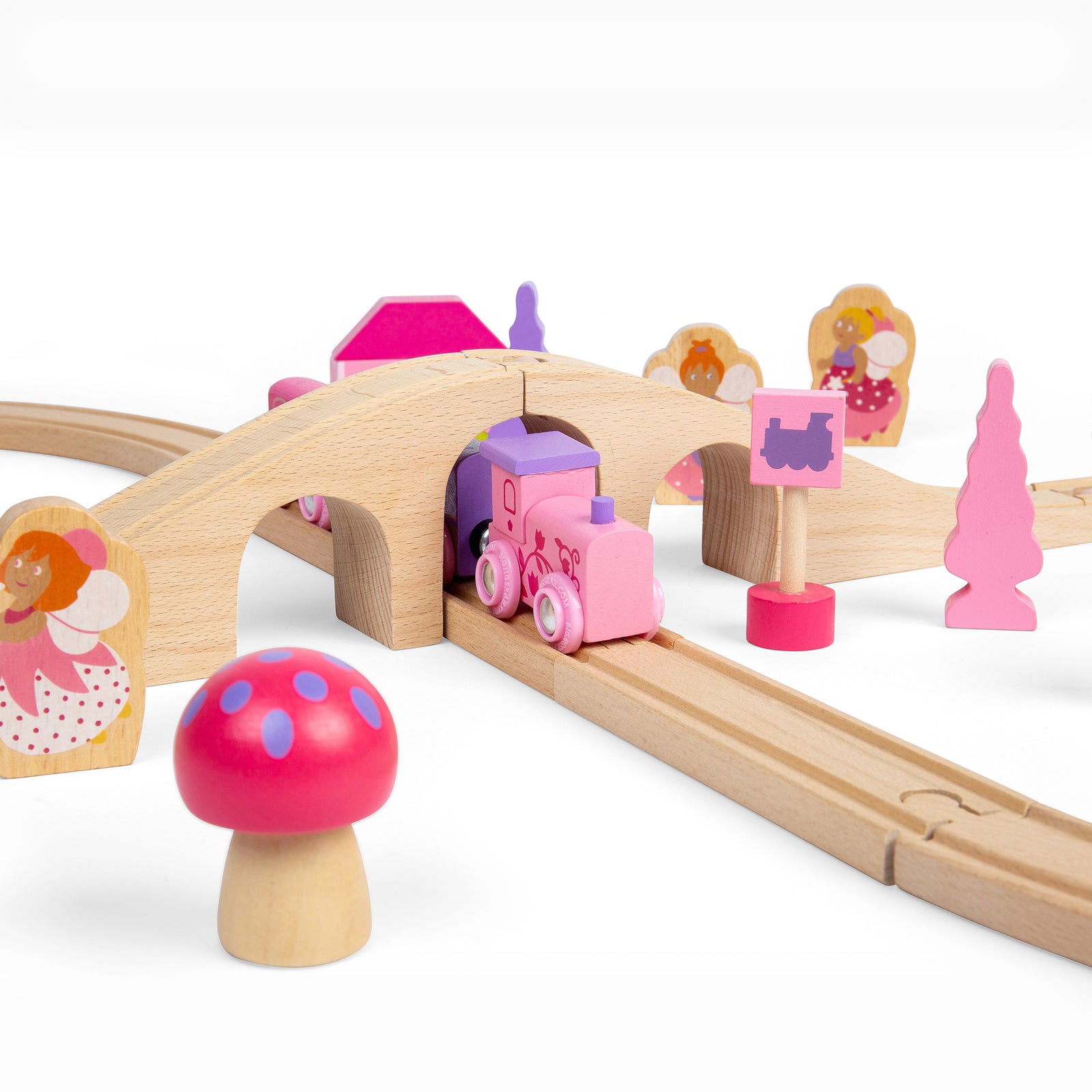 Wooden Fairy Figure of Eight Train Set - 35 Pieces