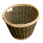 Red Hamper Wicker Round Rustic Log Basket