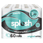 Splesh Toilet Roll, Soft & Quilted Eco-friendly White 60 Rolls