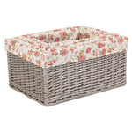 Wicker Antique Wash Garden Rose Willow Storage Baskets | Set-of-4 | Red