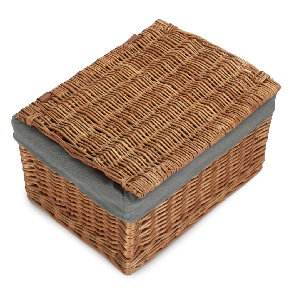 Light Steamed Cotton Lined Storage Basket | Medium