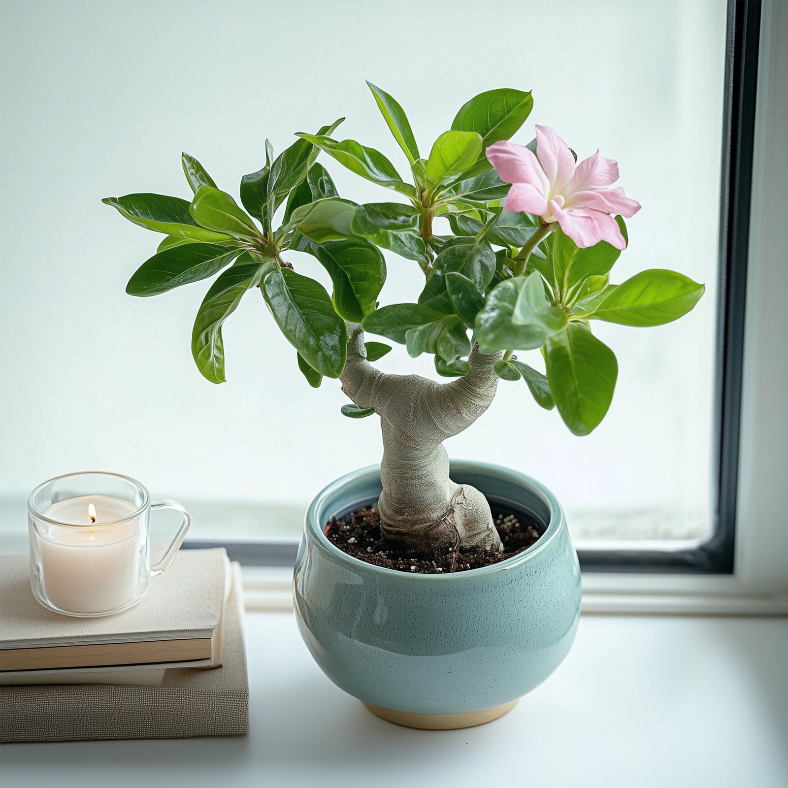 Desert Rose - 2 Pcs. - Adenium Obesum - Height 25-40cm - ⌀10,5cm | Set-of-2 | Pink