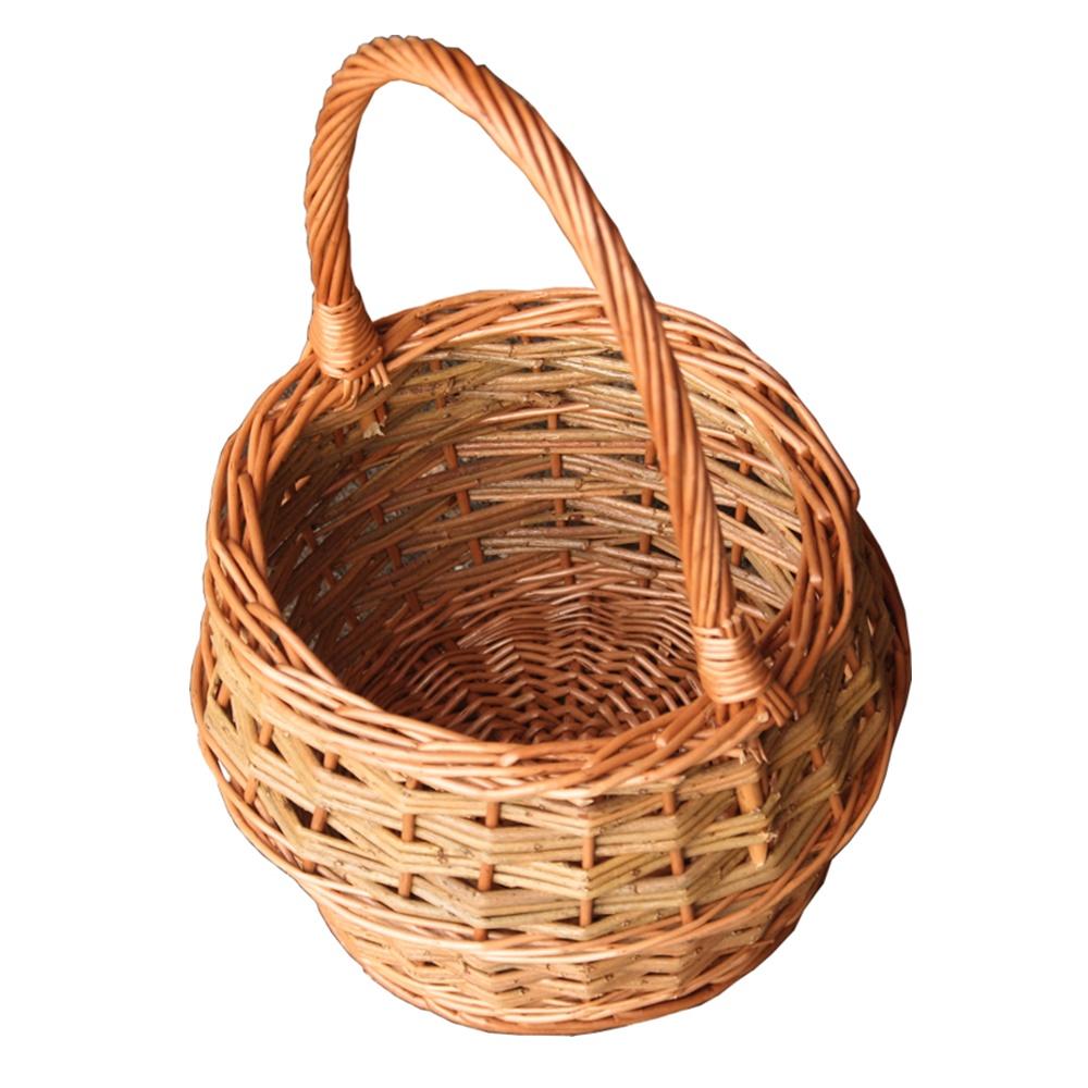 Red Hamper Wicker Small Rustic Egg Shopping Basket