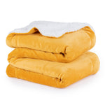 Double Sherpa Fleece Blanket - Ochre