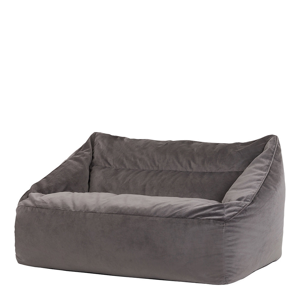 Cecilia Giant Velvet Bean Bag Sofa | Charcoal