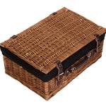 Wicker 46cm Double Steamed Picnic Basket | Black