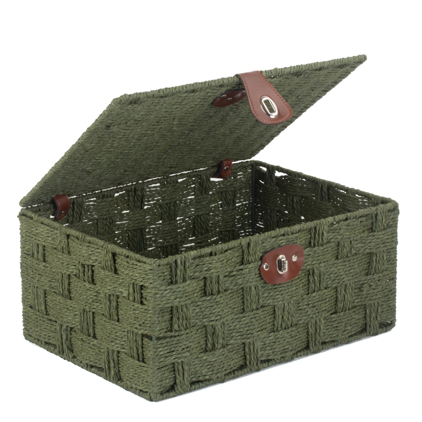 Green Twisted Paper Rope Storage Basket | Large | Green