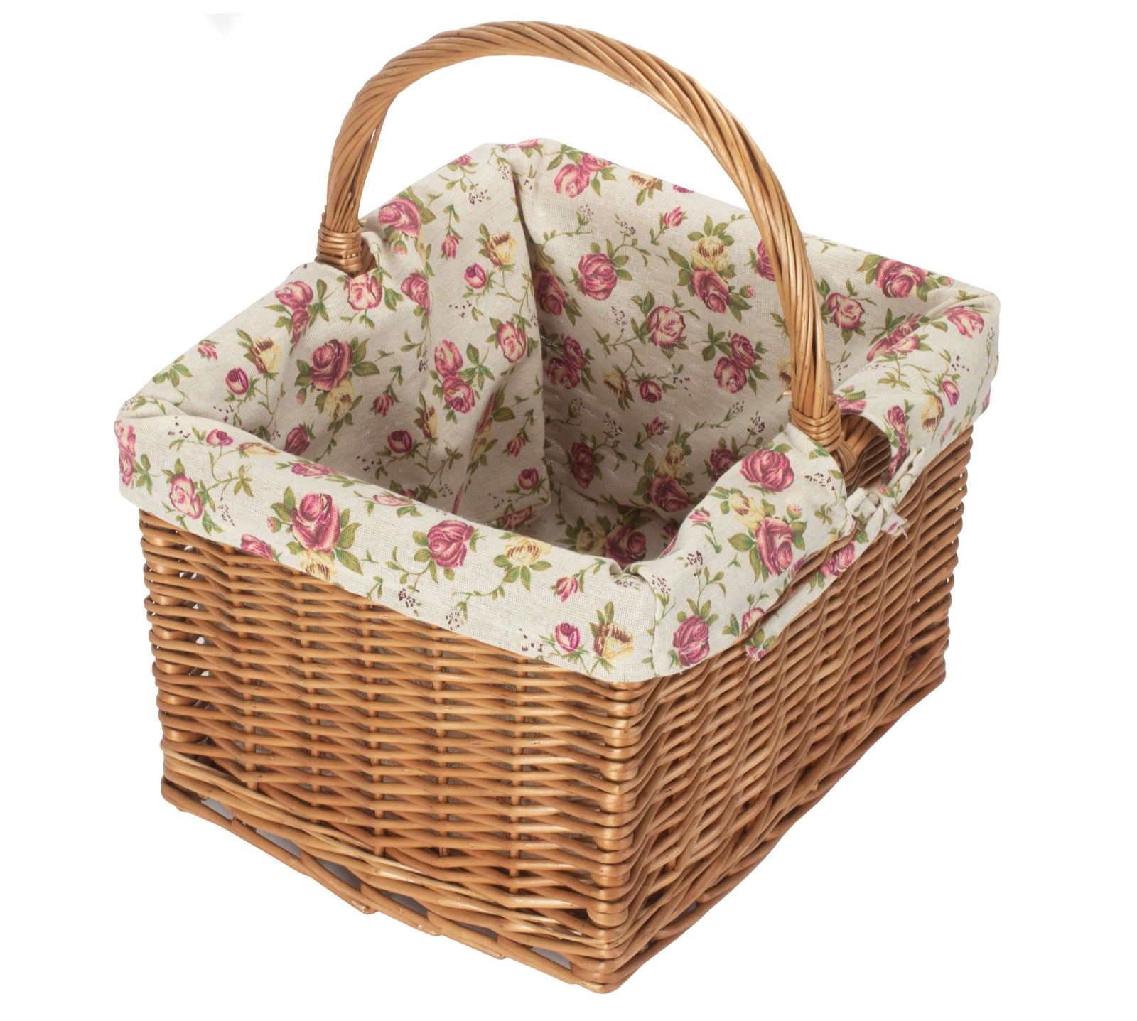 Wicker Butchers Shopping Basket | Pink