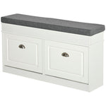 Shoe Storage Bench With Seat Cushion Cabinet Organizer