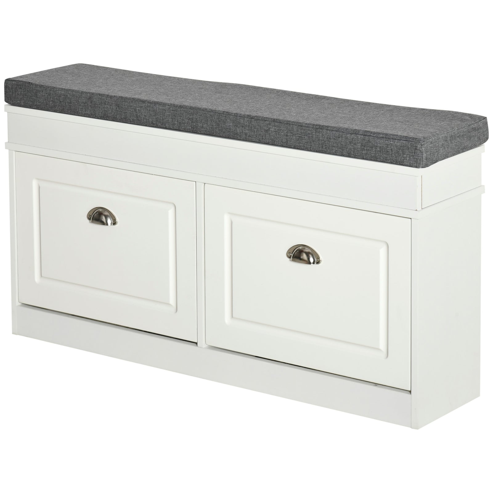 Shoe Storage Bench With Seat Cushion Cabinet Organizer