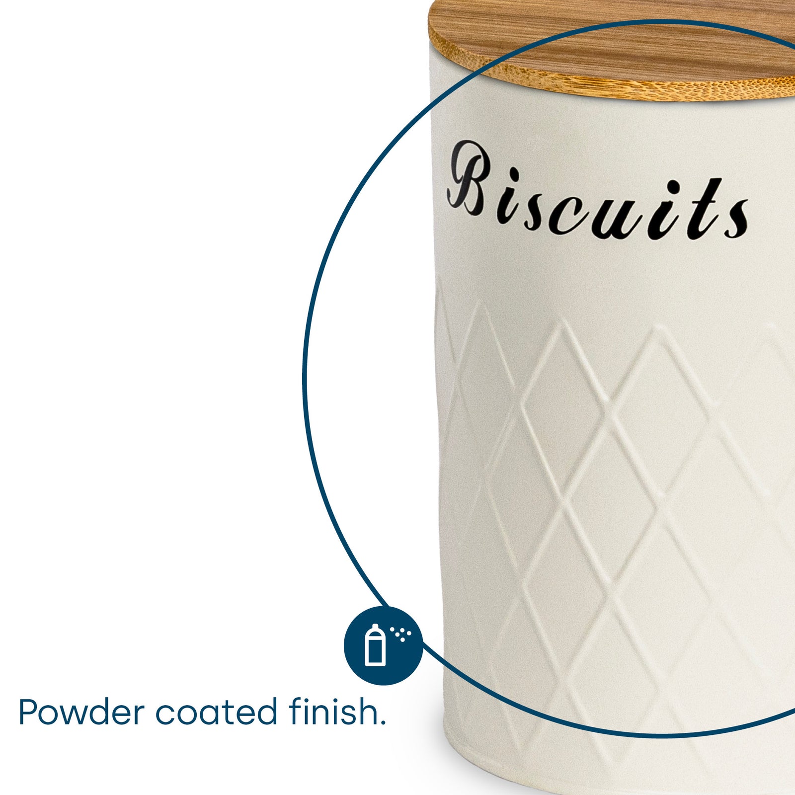 5pc Bread Bin & Canister Set - Cream