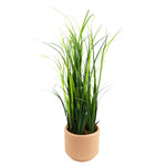 Leaf 60cm Artificial Grass Plant With Peach Dusty Pink Ceramic Planter