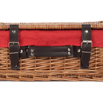 Wicker Double Steamed 36cm Picnic Basket | Red