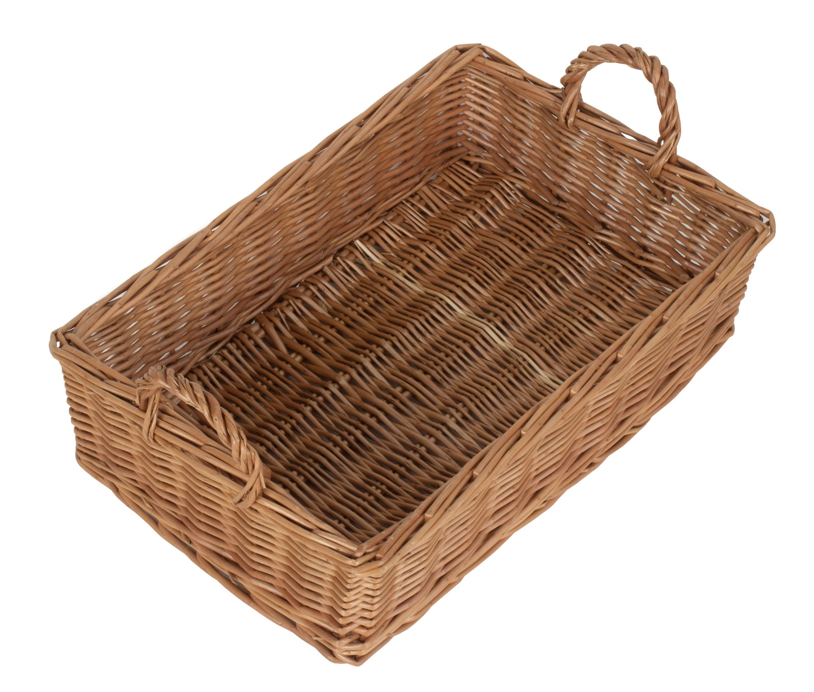 Red Hamper Wicker Rectangular Display Basket