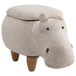 Hippo Storage Stool, Kids Decorative Footrest