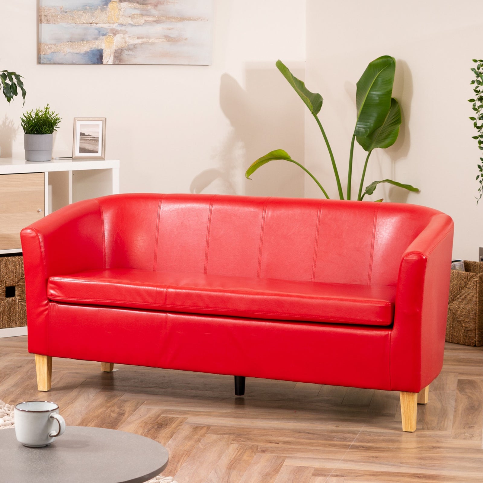 Meriden 3 Seat Tub Sofa | 3 | Red