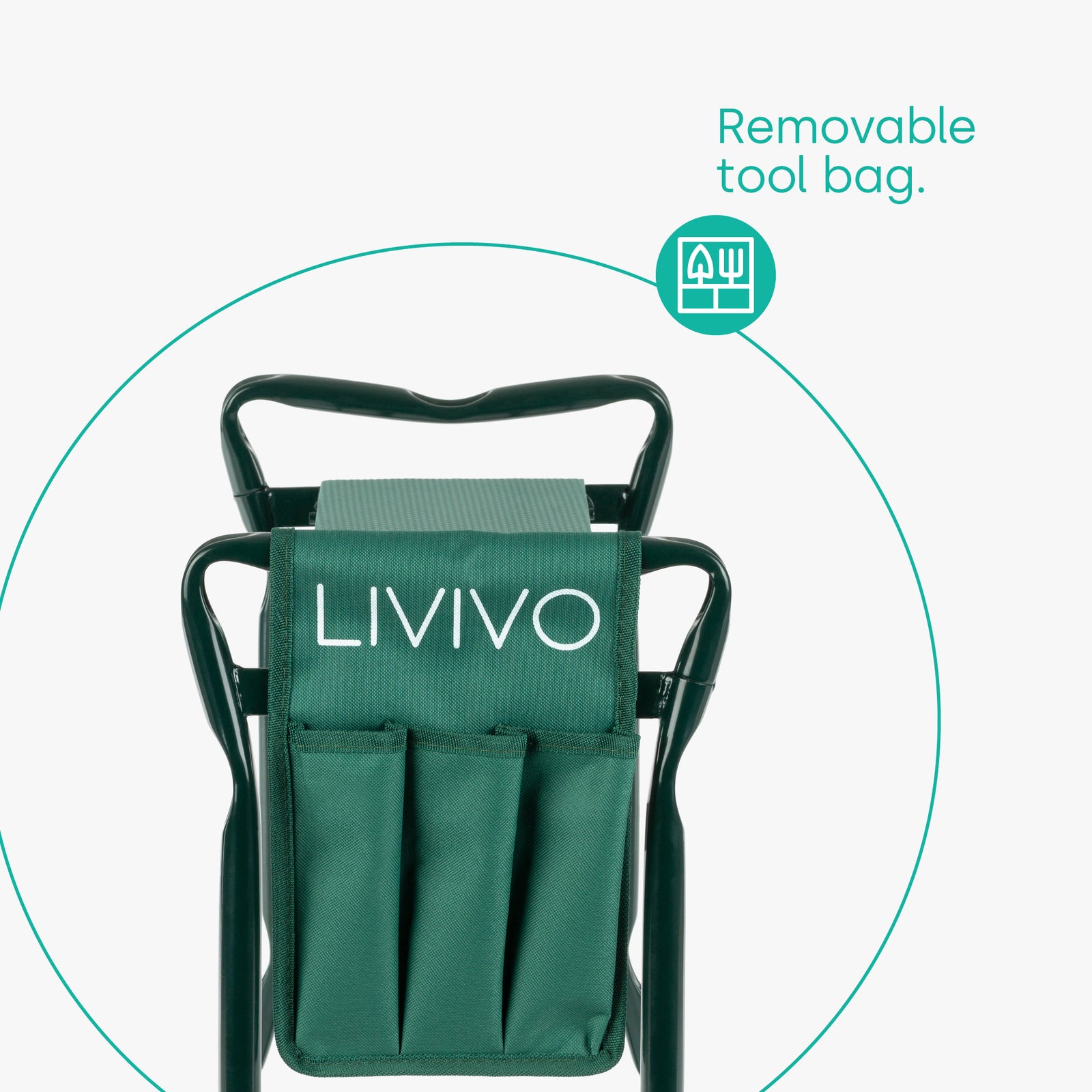 Livivo Garden Bench & Kneeler With Tool Bag