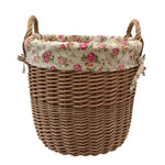 Red Hamper Light Steamed Garden Rose Cotton Lined Laundry Bins