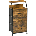 Industrial 3 Drawers Storage Cabinet W/ Display Shelves