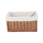 Red Hamper Wicker Lined Double Steamed Storage Basket