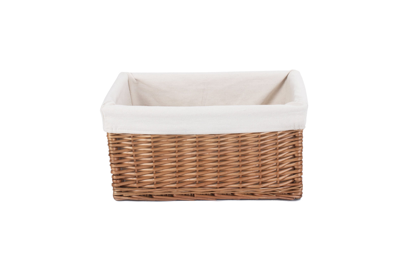 Red Hamper Wicker Lined Double Steamed Storage Basket