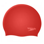 Childrens/kids Silicone Swim Cap | One Size | Red