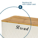 5pc Bread Bin & Canister Set - Cream