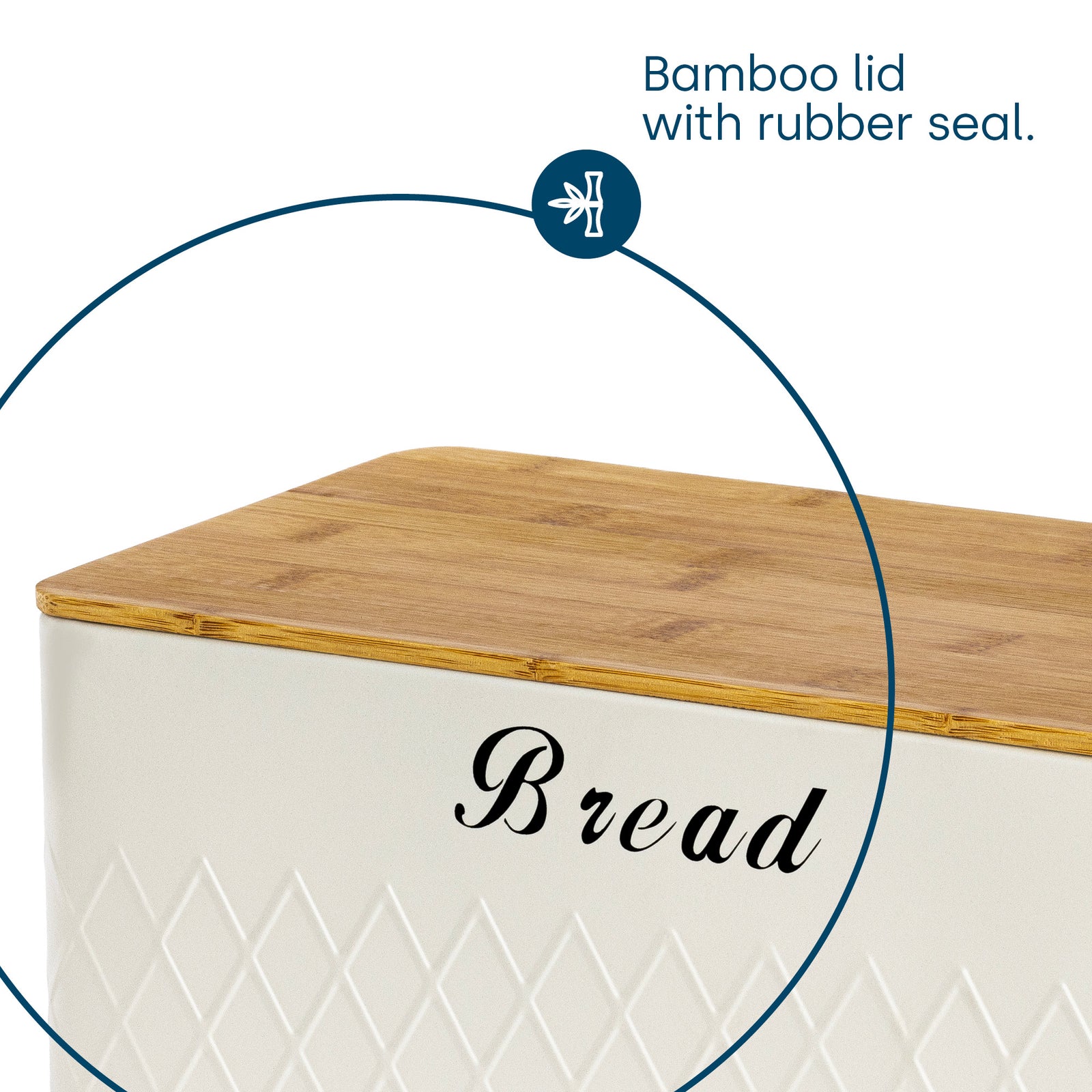 5pc Bread Bin & Canister Set - Cream