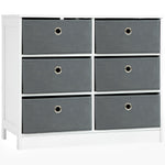 Chests Of Drawer Fabric Dresser Storage Cabinet W/ 6 Drawers