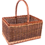 Wicker Bakers Shopping Basket Green Finish