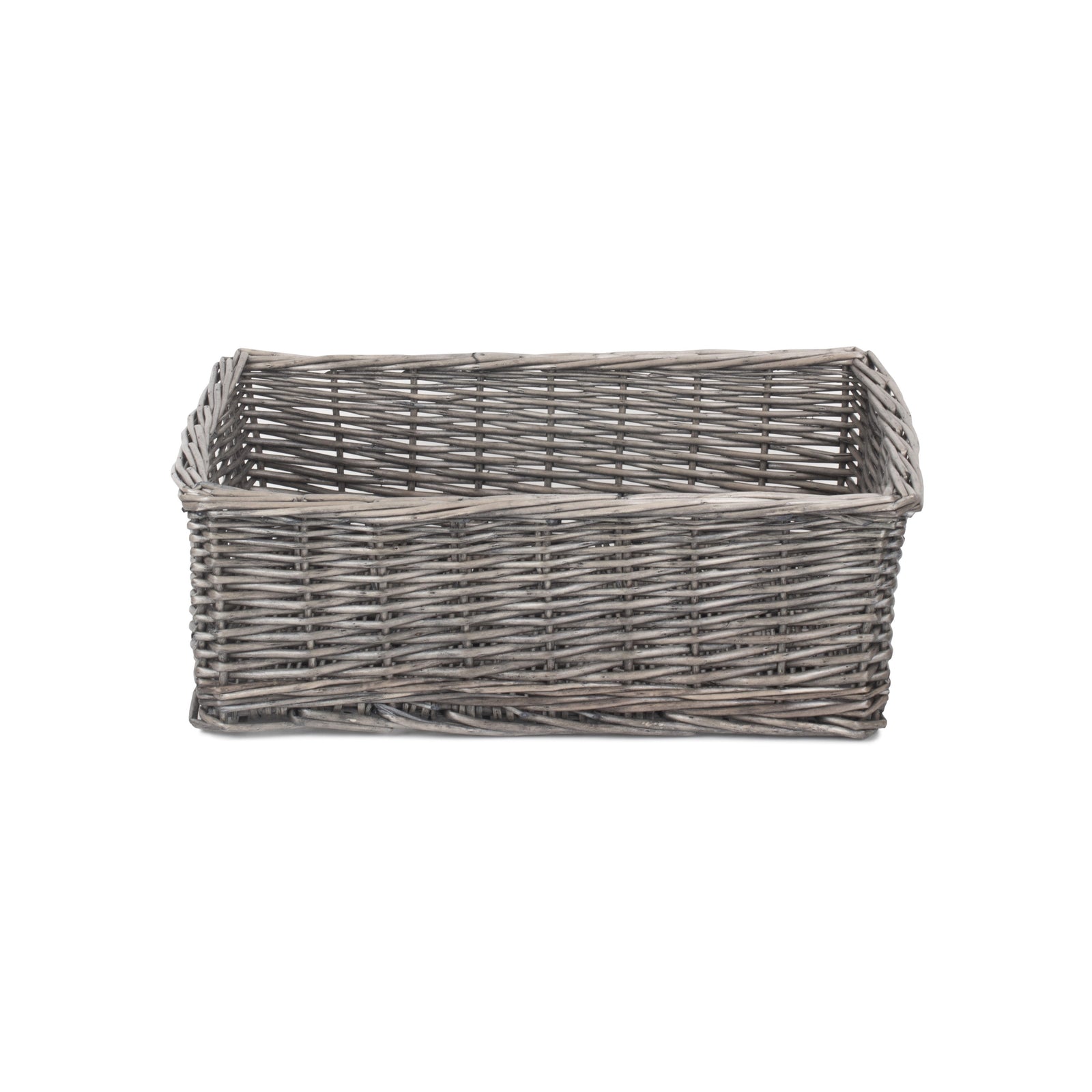 Antique Wash Finish Wicker Tray | Medium | Brown