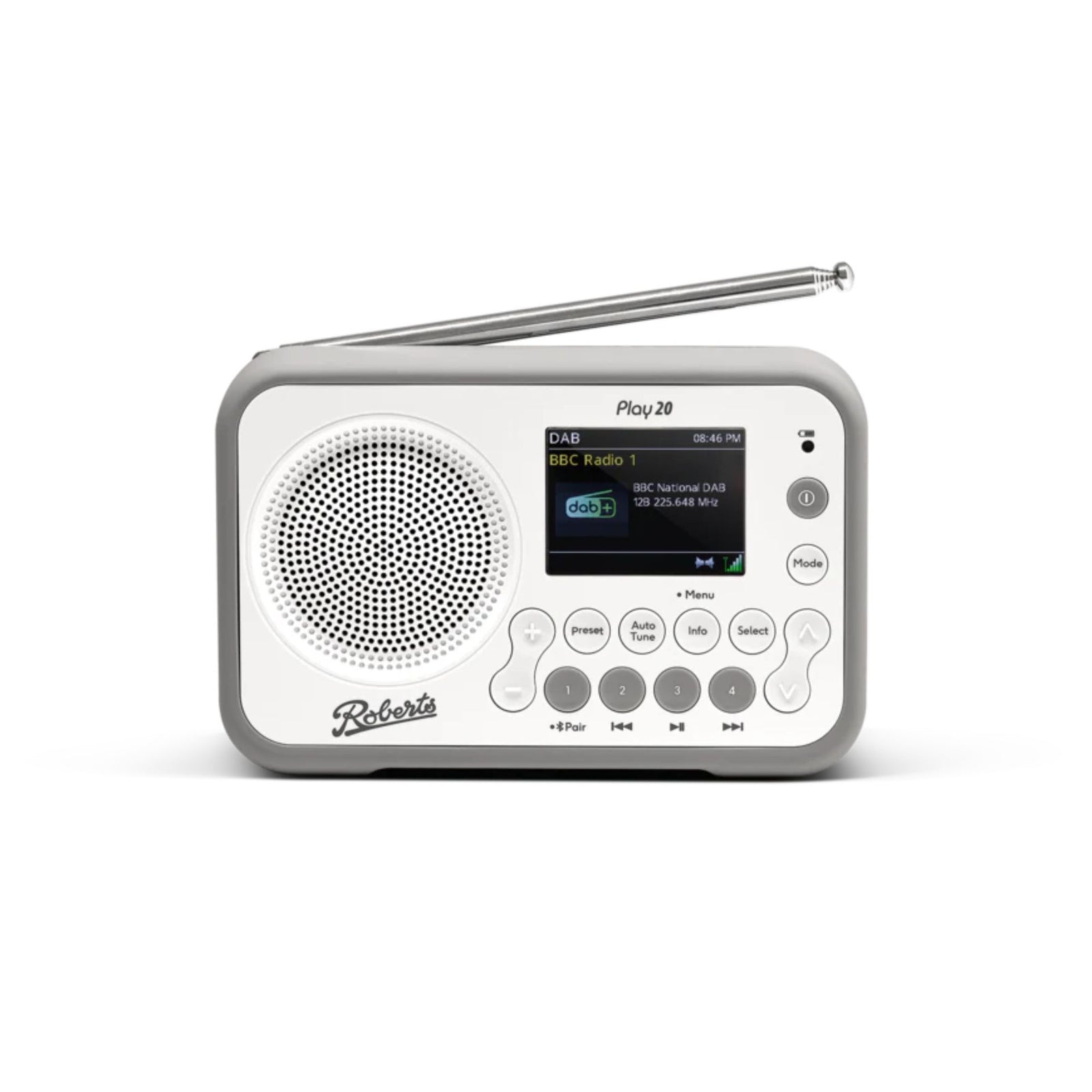 Play20 Portable Dab/dab+/fm Digital Radio | White