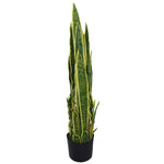 Leaf 90cm (3ft) Artificial Sansevieria Yellow Green Indoor Plant - Large