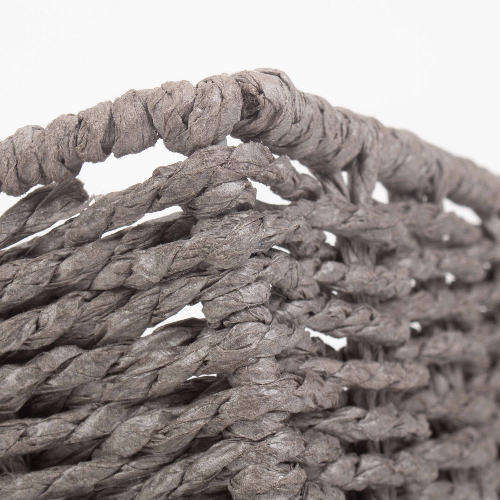 Grey Paper Rope Tray | Large | Gray