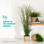 18cm Medium Seagrass Plant Pots Set Of 3