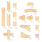 Low Level Track Expansion Pack for Wooden Train Sets