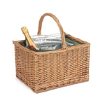 Butchers Wicker Basket With Zipped Cooler Bag