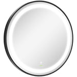 Wall Mounted Round Led Bathroom Mirror 3 Light Colours