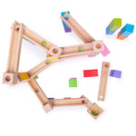 Wooden Marble Run Playset, Includes 53 Play Pieces