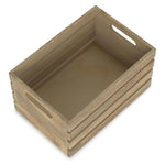 Oak Effect Wooden Open Top Storage Box | Large | Brown